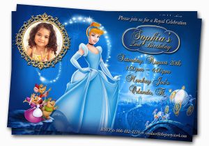 Personalized Cinderella Birthday Invitations Birthday Invitation Card Custom Birthday Party