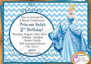 Personalized Cinderella Birthday Invitations Cinderella Invitation Princess Cinderella Party Invite