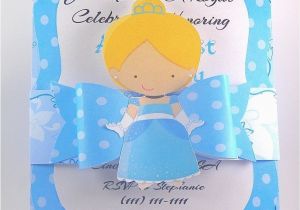 Personalized Cinderella Birthday Invitations Hand Made Cinderella Inspired Birthday Invitation Handmade