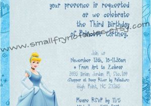 Personalized Cinderella Birthday Invitations Personalized Cinderella Blue Princess Party Printable