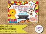 Personalized Circus Birthday Invitations Circus Big top Birthday Party Invitation Personalized Diy