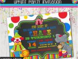 Personalized Circus Birthday Invitations Circus Birthday Invitation Carnival Birthday Invitation