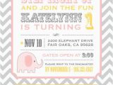 Personalized Circus Birthday Invitations Circus Elephant Personalized Girls Birthday Invitation