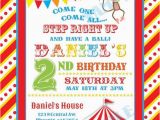 Personalized Circus Birthday Invitations Custom Carnival Circus Birthday Party Invitation by