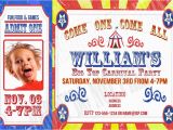 Personalized Circus Birthday Invitations Personalized Photo Invitations Cmartistry Carnival