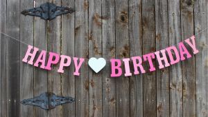 Personalized Happy Birthday Banners Happy Birthday Banner Personalized Birthday Banner Pink