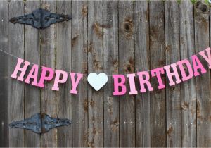 Personalized Happy Birthday Banners Happy Birthday Banner Personalized Birthday Banner Pink