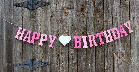 Personalized Happy Birthday Banners Online Happy Birthday Banner Personalized Birthday Banner Pink