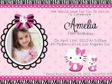 Personalized Hello Kitty Birthday Invitations Custom Hello Kitty Invitation