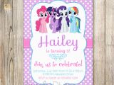 Personalized Invitation Card for Birthday My Little Pony Personalized Birthday Invitations
