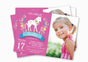 Personalized Invites for Birthday Unicorn Photo Invitation Unicorn Birthday Party Photo