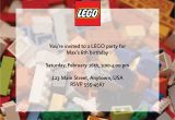 Personalized Lego Birthday Invitations Custom Lego Birthday Party Invitations