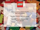 Personalized Lego Birthday Invitations Custom Lego Birthday Party Invitations