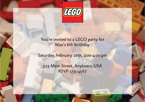 Personalized Lego Birthday Invitations Custom Lego Birthday Party Invitations