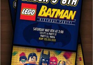 Personalized Lego Birthday Invitations Lego Batman Party Invitation Personalized by Itsyourpartybaby