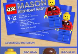 Personalized Lego Birthday Invitations Lego Birthday Invitation Invites Custom