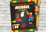 Personalized Lego Birthday Invitations Lego Birthday Invitation Personalized Lego Block Party