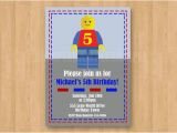 Personalized Lego Birthday Invitations Lego Birthday Party Personalized Invitation Jpeg Digital File