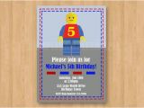 Personalized Lego Birthday Invitations Lego Birthday Party Personalized Invitation Jpeg Digital File