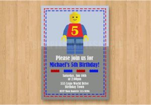 Personalized Lego Birthday Invitations Lego Birthday Party Personalized Invitation Jpeg Digital File