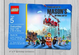 Personalized Lego Birthday Invitations Lego Movie Birthday Invitation Personalized by Blueprintables