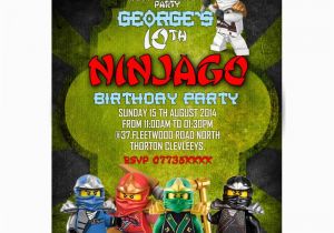 Personalized Lego Birthday Invitations Personalized Lego Ninjago Party Invitations Thank You Cards