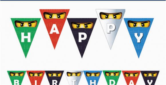 Personalized Lego Happy Birthday Banner Instant Dl Ninjago Happy Birthday Banner Non Persoalized
