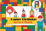 Personalized Lego Happy Birthday Banner Lego Party Happy Birthday Banner
