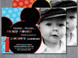 Personalized Mickey Mouse 1st Birthday Invitations Mickey Mouse Birthday Invitation First Birthday by