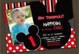 Personalized Mickey Mouse 1st Birthday Invitations Mickey Mouse Birthday Invitations Mickey and Minnie