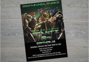 Personalized Ninja Turtle Birthday Invitations Custom Ninja Turtle Birthday Party Invitations by Armcarthur