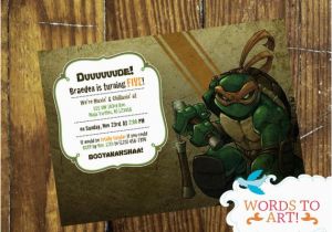 Personalized Ninja Turtle Birthday Invitations Items Similar to Custom Ninja Turtles Birthday Party