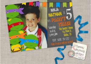 Personalized Ninja Turtle Birthday Invitations Ninja Turtle Birthday Invitations Digital Custom by