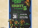 Personalized Ninja Turtle Birthday Invitations Ninja Turtles Custom Birthday Invitation Custom Invitation