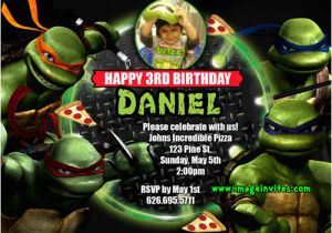 Personalized Ninja Turtle Birthday Invitations Teenage Mutant Ninja Turtles Birthday Invitations Free