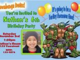 Personalized Ninja Turtle Birthday Invitations Teenage Mutant Ninja Turtles Birthday Invitations Template