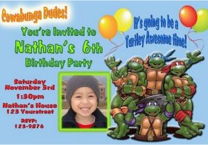 Personalized Ninja Turtle Birthday Invitations Teenage Mutant Ninja Turtles Birthday Invitations Template