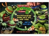 Personalized Ninja Turtle Birthday Invitations Tmnt Teenage Mutant Ninja Turtles Invitation Printable