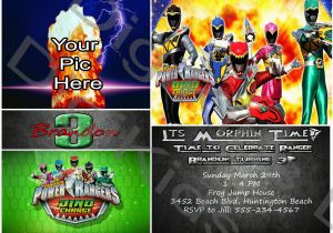 Personalized Power Rangers Birthday Invitations Power Ranger Birthday Invitations Bagvania Free