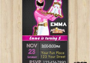 Personalized Power Rangers Birthday Invitations Power Ranger Invitation Power Rangers From