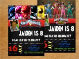 Personalized Power Rangers Birthday Invitations Power Rangers Birthday Invitation Digital File by Munchdoodles