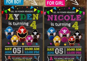 Personalized Power Rangers Birthday Invitations Power Rangers Birthday Invitation Invitations Power Rangers