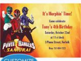 Personalized Power Rangers Birthday Invitations Power Rangers Custom Invitation Mason 39 S Birthday 4