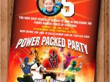 Personalized Power Rangers Birthday Invitations Power Rangers Samurai Birthday Invite by Cookiesandcreamshop