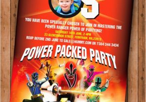 Personalized Power Rangers Birthday Invitations Power Rangers Samurai Birthday Invite by Cookiesandcreamshop