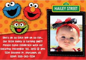 Personalized Sesame Street Birthday Invitations Free Printable Elmo Sesame Street Birthday Party