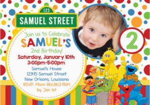 Personalized Sesame Street Birthday Invitations Personalized Sesame Street Birthday Invitation Sample
