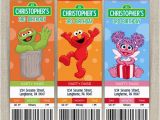 Personalized Sesame Street Birthday Invitations Personalized Sesame Street Birthday Ticket Invitation Cards