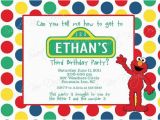 Personalized Sesame Street Birthday Invitations Sesame Street Birthday Invitation Custom Printable