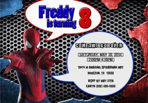 Personalized Spiderman Birthday Invitations Spiderman Birthday Invitations Kustom Kreations